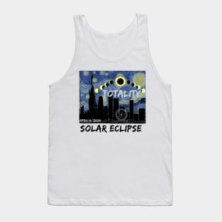 Art Solar Eclipse 2024 Totality April 8 Men Women Kids T-Shirt Tank Top